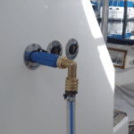 marine fresh water flushing system quick connect out side house