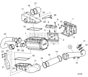 Volvo Penta Marine Engine MD8A Charge Air Cooler