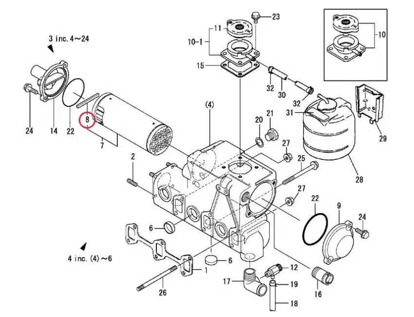 yanmar heat exchanger