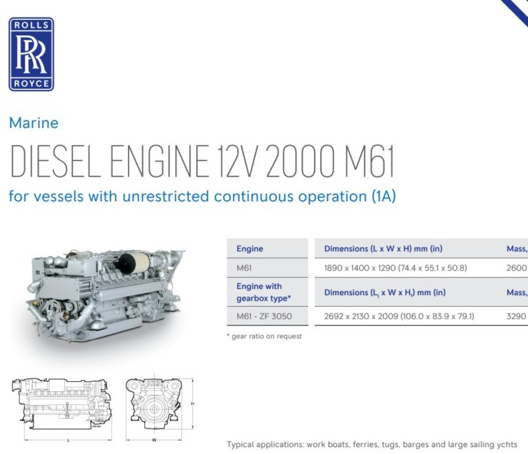 MTU Marine Diesel Engine 12V 2000 M61