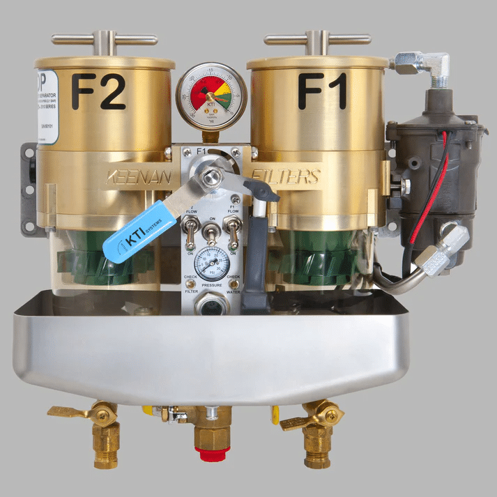 marine diesel engine dual fuel oil filtration system