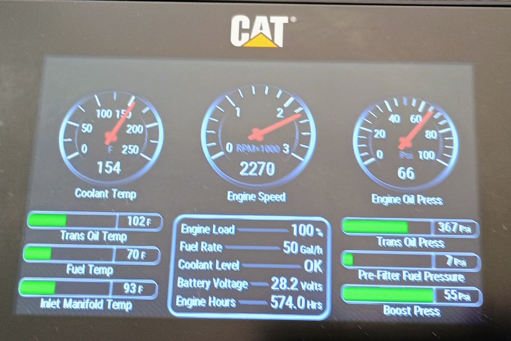 Caterpillar 12.9 WOT test